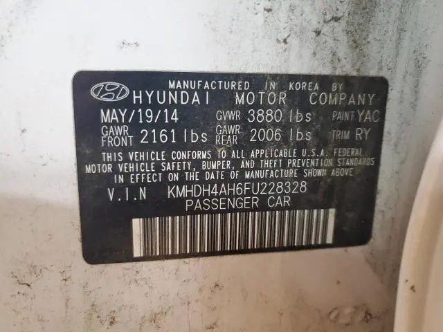 2015 HYUNDAI ELANTRA SE  