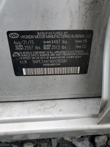 2016 HYUNDAI SONATA SE