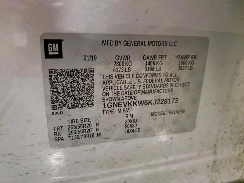 2019 CHEVROLET TRAVERSE PREMIER  