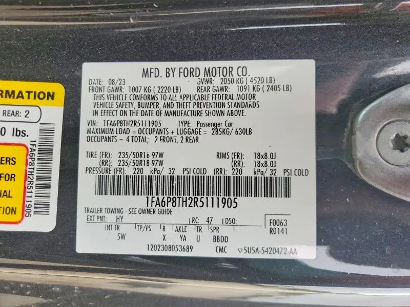 2024 FORD MUSTANG   