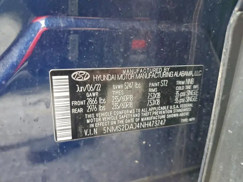 2022 HYUNDAI SANTA FE SEL  