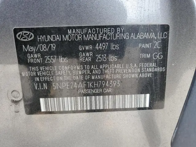 2019 HYUNDAI SONATA SE