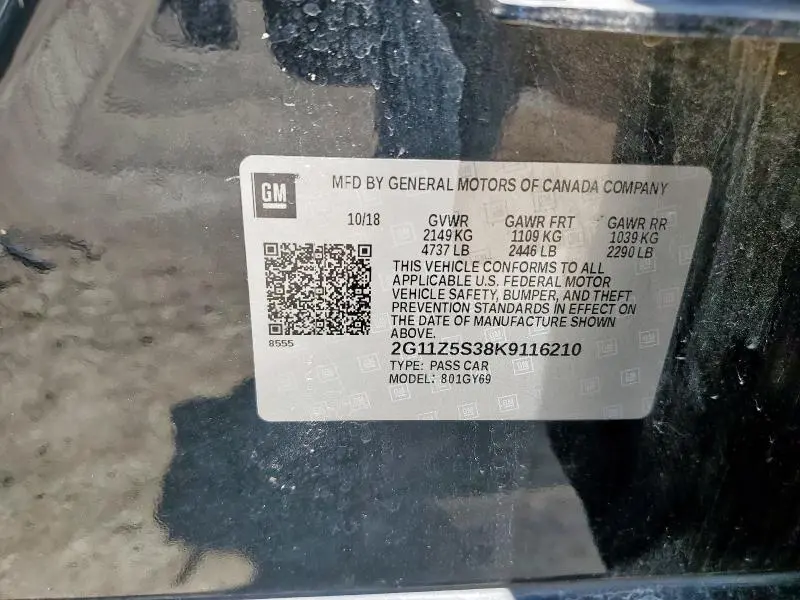 2019 CHEVROLET IMPALA LT  