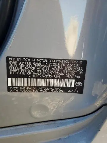 2013 TOYOTA SCION TC   
