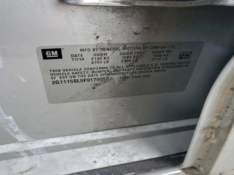 2015 CHEVROLET IMPALA LT  