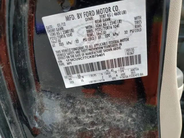 2012 FORD ESCAPE XLS  