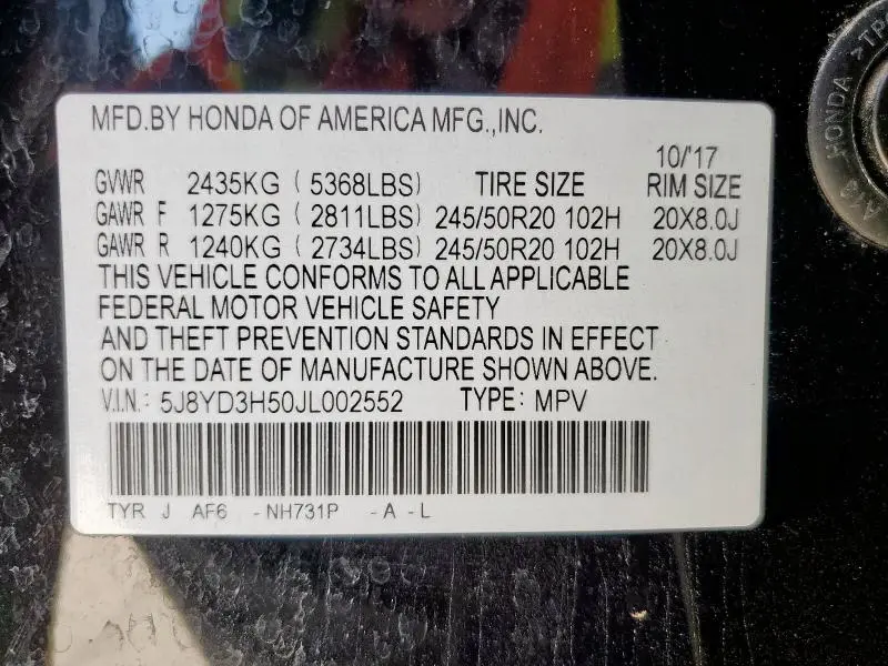 2018 ACURA MDX TECHNOLOGY  