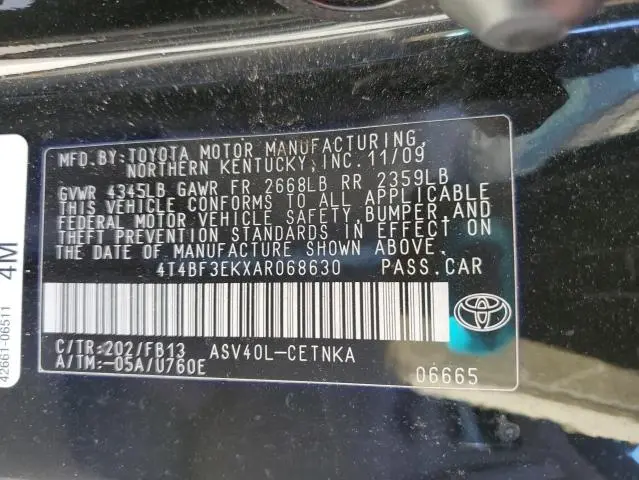 2010 TOYOTA CAMRY BASE  