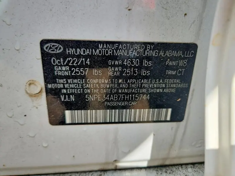 2015 HYUNDAI SONATA LIMITED 2.0T  