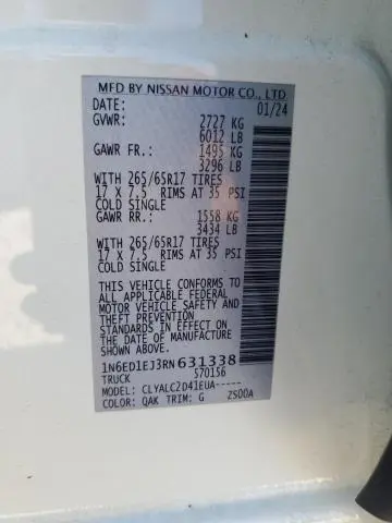 2024 NISSAN FRONTIER S  