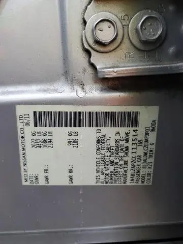 2012 NISSAN ALTIMA SR