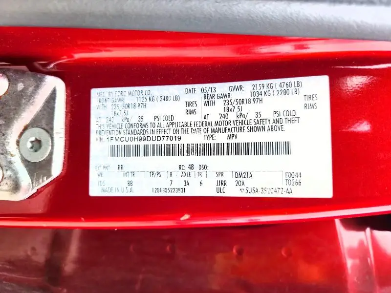 2013 FORD ESCAPE SEL  