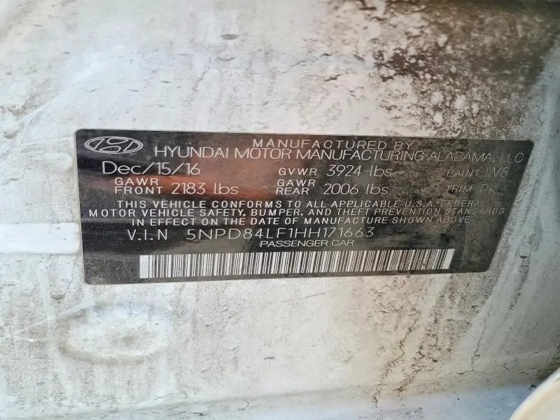 2017 HYUNDAI ELANTRA SE  
