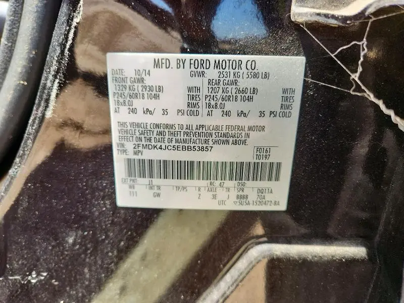 2014 FORD EDGE SEL  