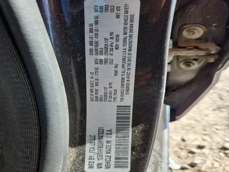 2022 RAM 1500 BIG HORN/LONE STAR  