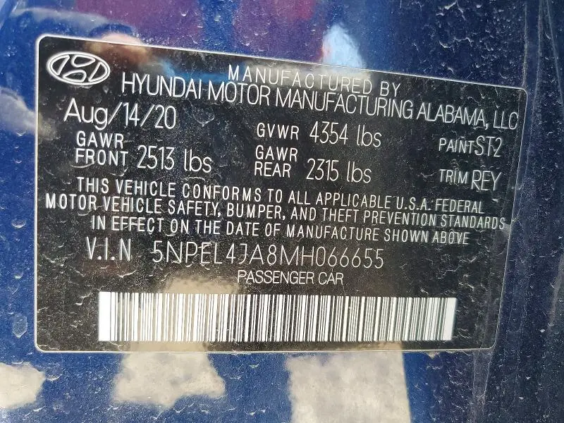 2021 HYUNDAI SONATA SEL  