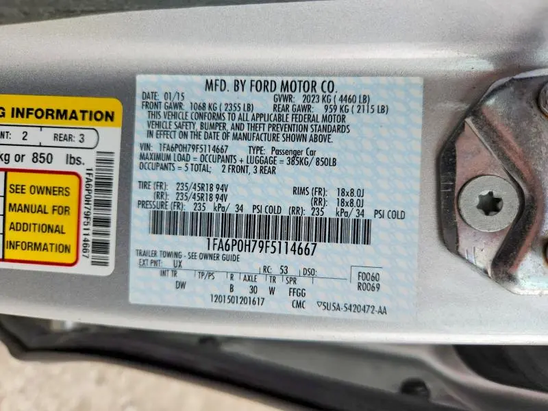 2015 FORD FUSION SE  