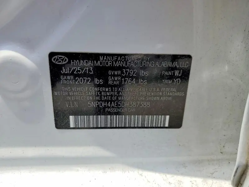2013 HYUNDAI ELANTRA   
