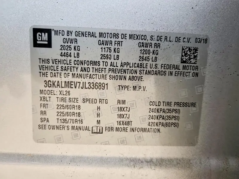 2018 GMC TERRAIN SLE  