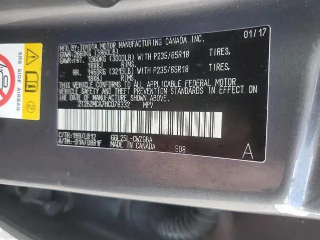 2017 LEXUS RX 350 BASE  