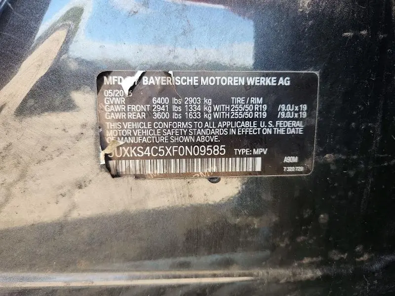 2015 BMW X5 XDRIVE35D  