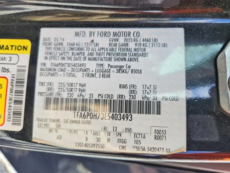 2014 FORD FUSION SE  