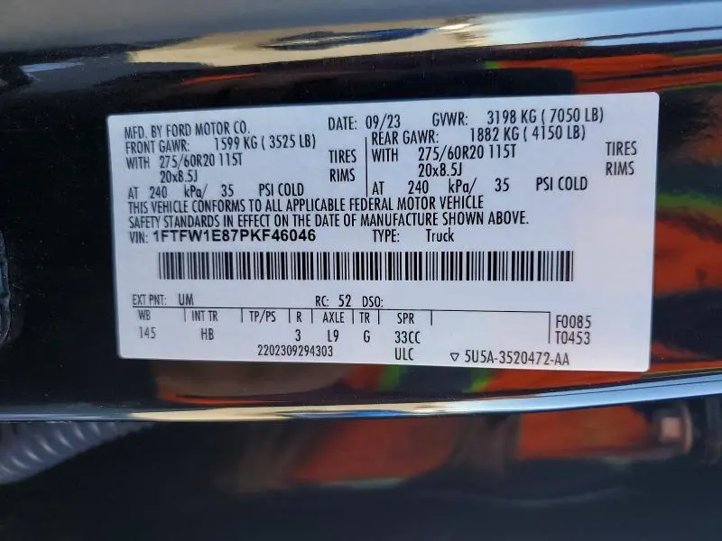 2023 FORD F150 SUPERCREW  