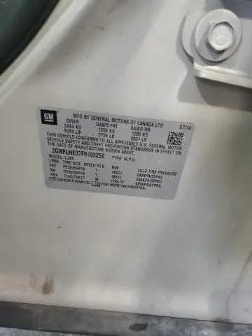 2015 CHEVROLET EQUINOX LTZ  