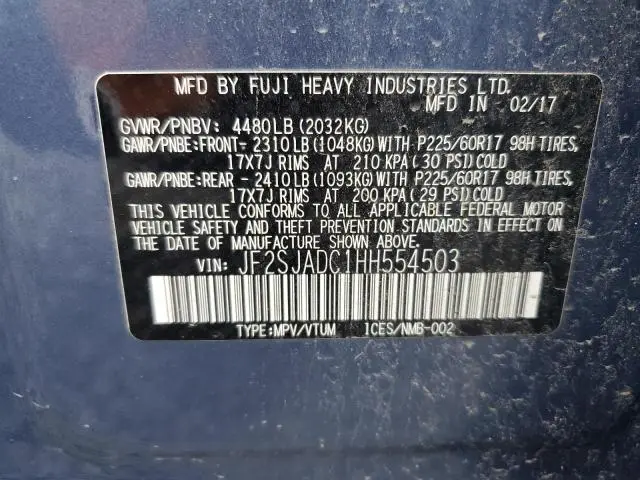 2017 SUBARU FORESTER 2.5I PREMIUM  