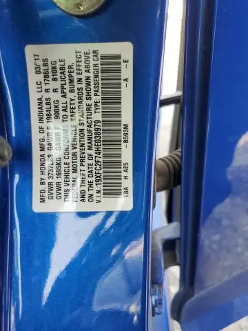 2017 HONDA CIVIC EX  
