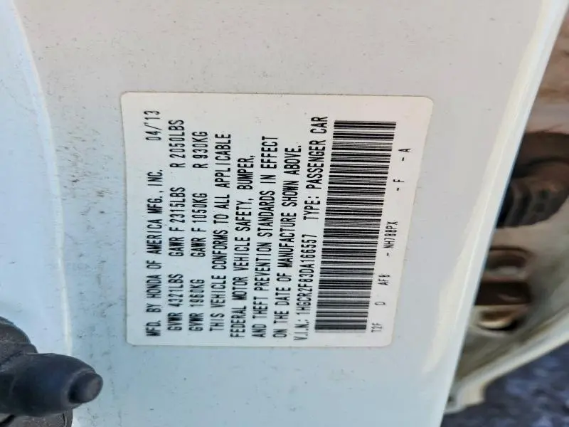 2013 HONDA ACCORD EXL  