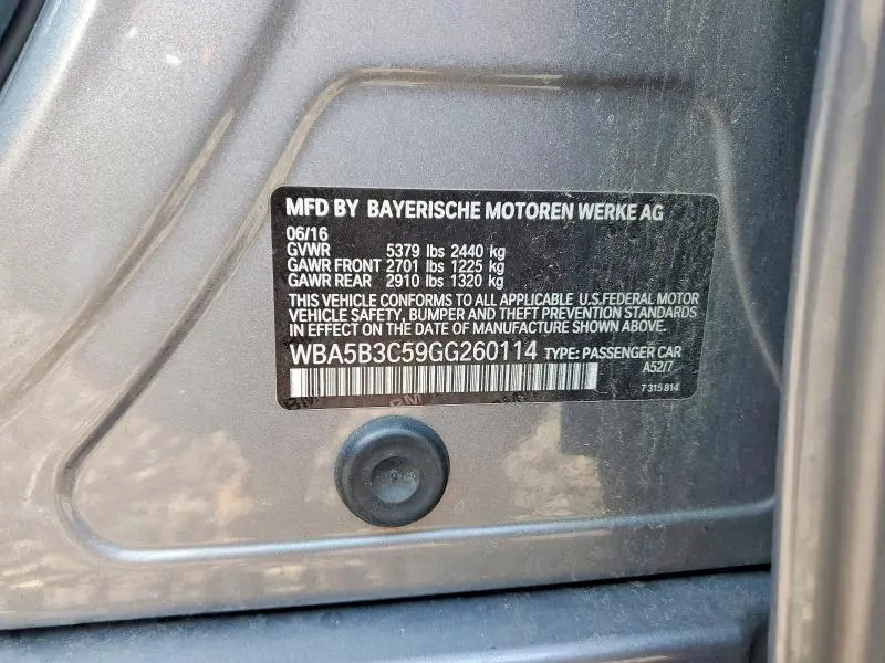 2016 BMW 535 XI  