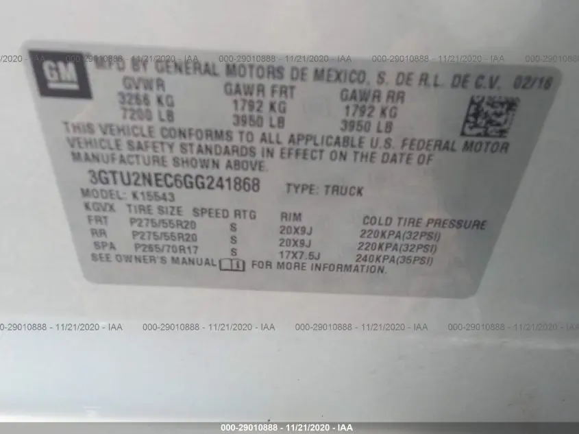 2016 GMC SIERRA 1500 SLT