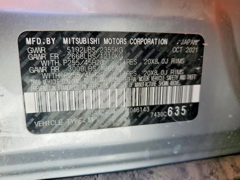 2022 MITSUBISHI OUTLANDER SE  
