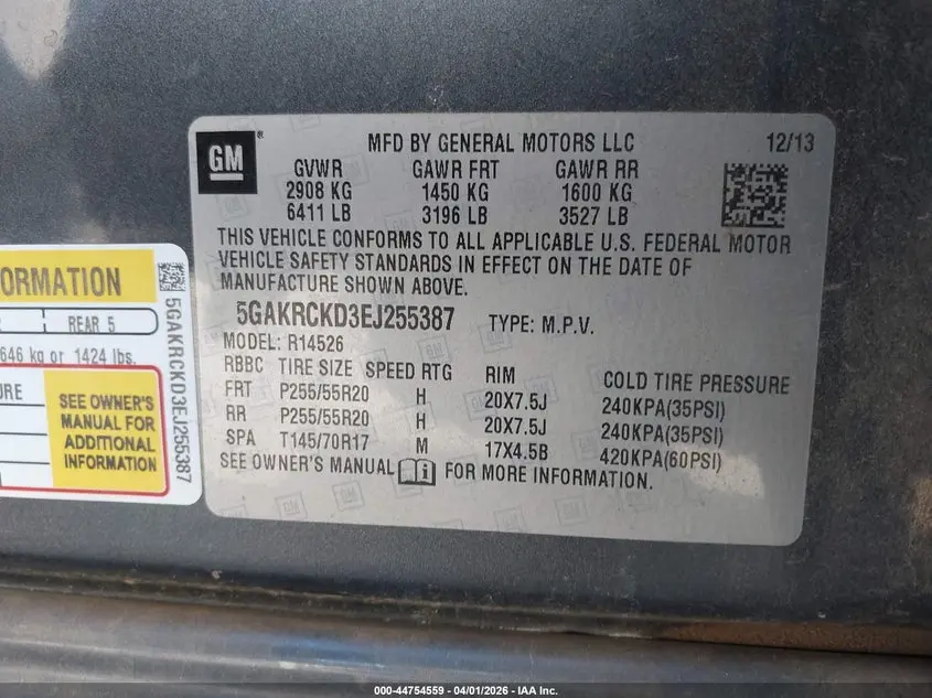 2014 BUICK ENCLAVE PREMIUM