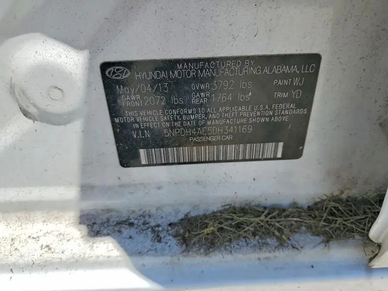 2013 HYUNDAI ELANTRA LIMITED  