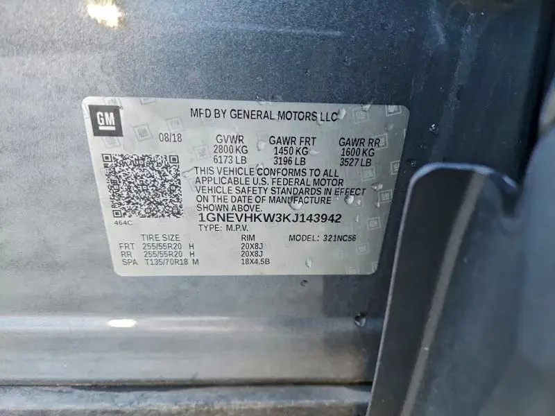 2019 CHEVROLET TRAVERSE LT  