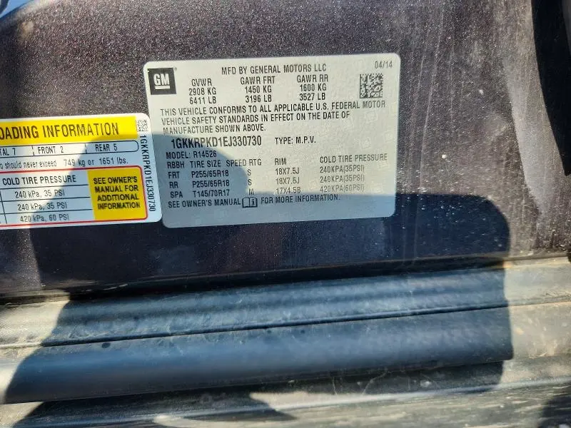 2014 GMC ACADIA SLE  