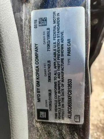 2015 CHEVROLET SPARK 1LT