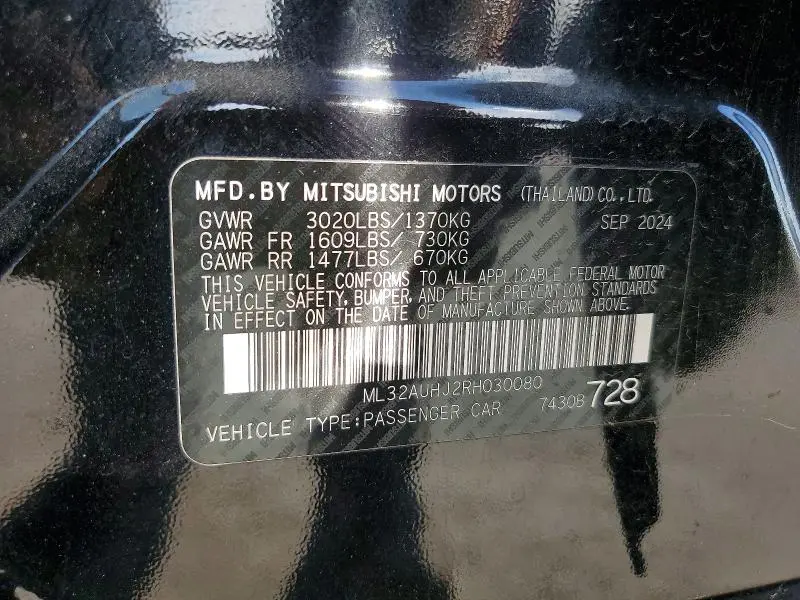2024 MITSUBISHI MIRAGE ES  