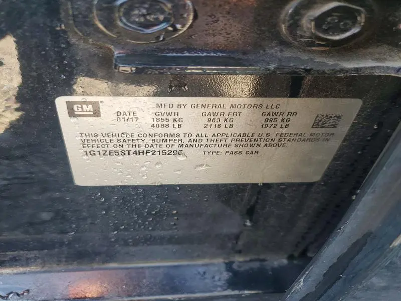 2017 CHEVROLET MALIBU LT  