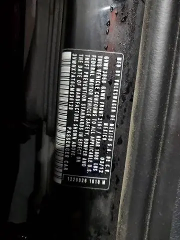 2012 VOLKSWAGEN BEETLE   