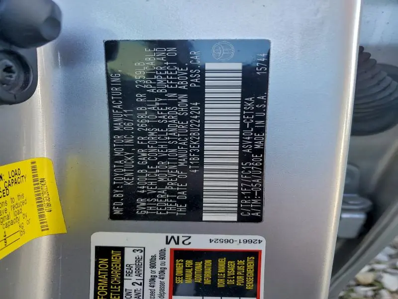 2011 TOYOTA CAMRY BASE  