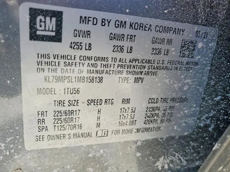 2021 CHEVROLET TRAILBLAZER LT  