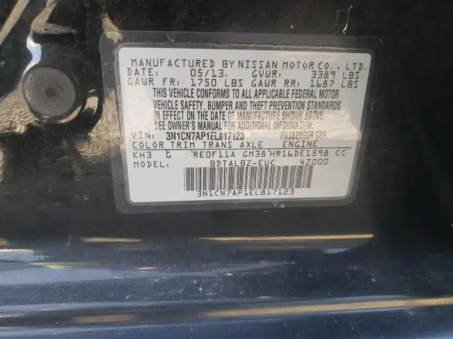 2014 NISSAN VERSA S  