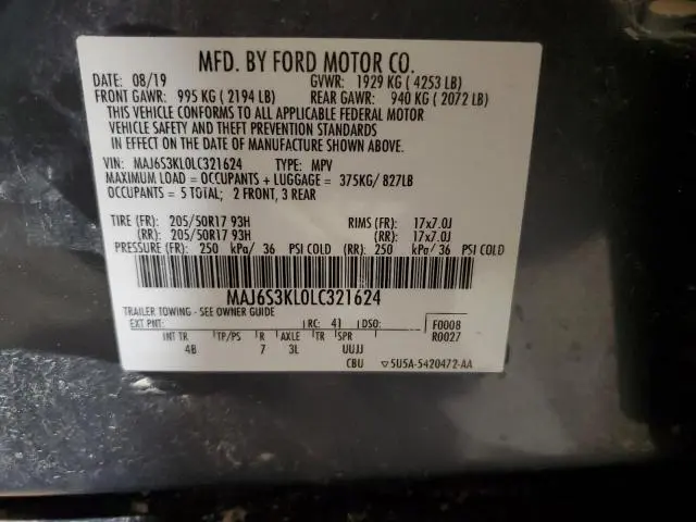2020 FORD ECOSPORT TITANIUM  