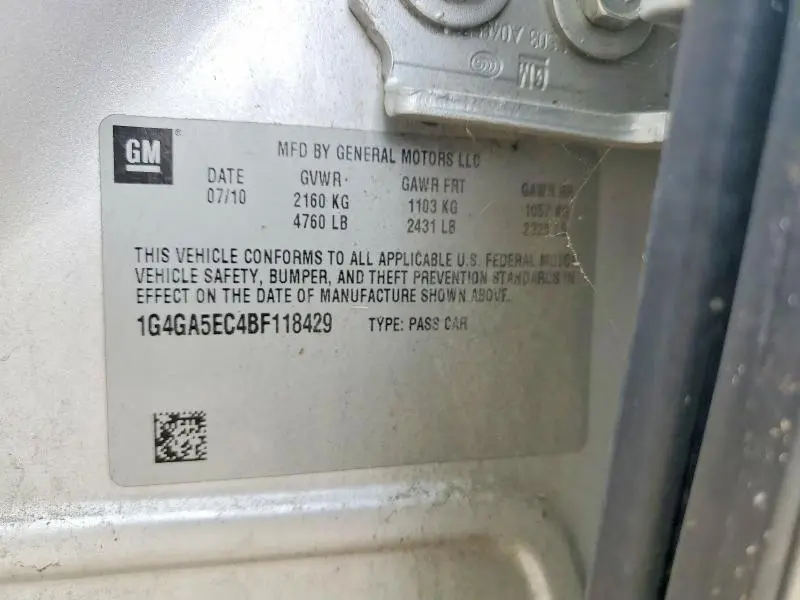 2011 BUICK LACROSSE CX  