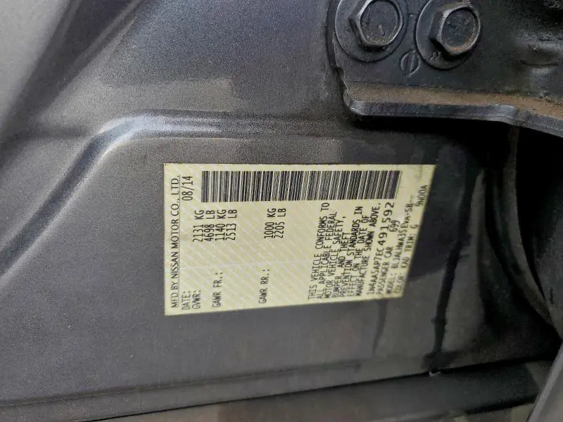 2014 NISSAN MAXIMA S  