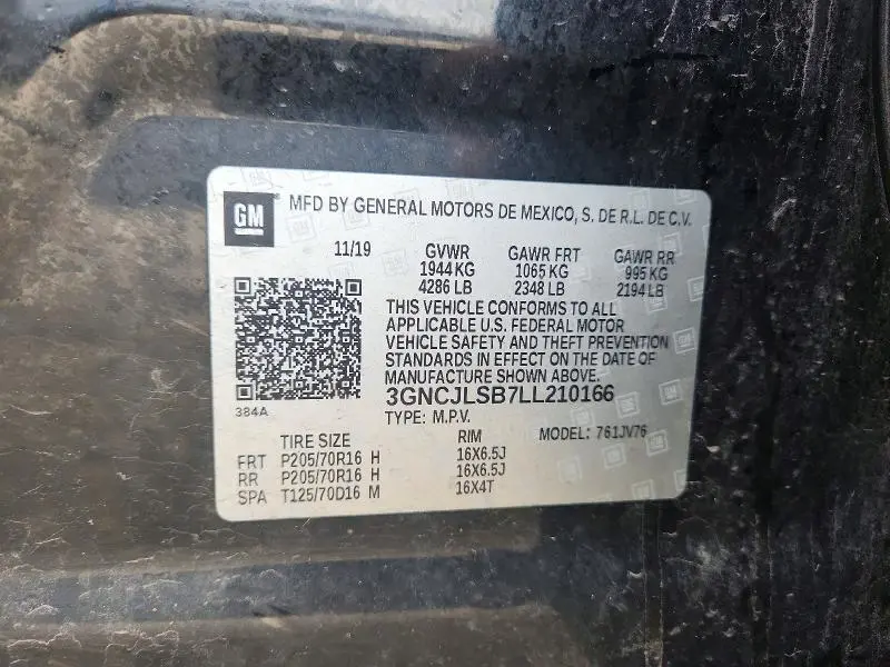 2020 CHEVROLET TRAX 1LT  