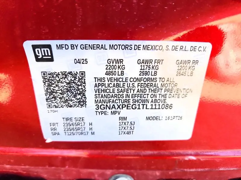 2026 CHEVROLET EQUINOX LT  